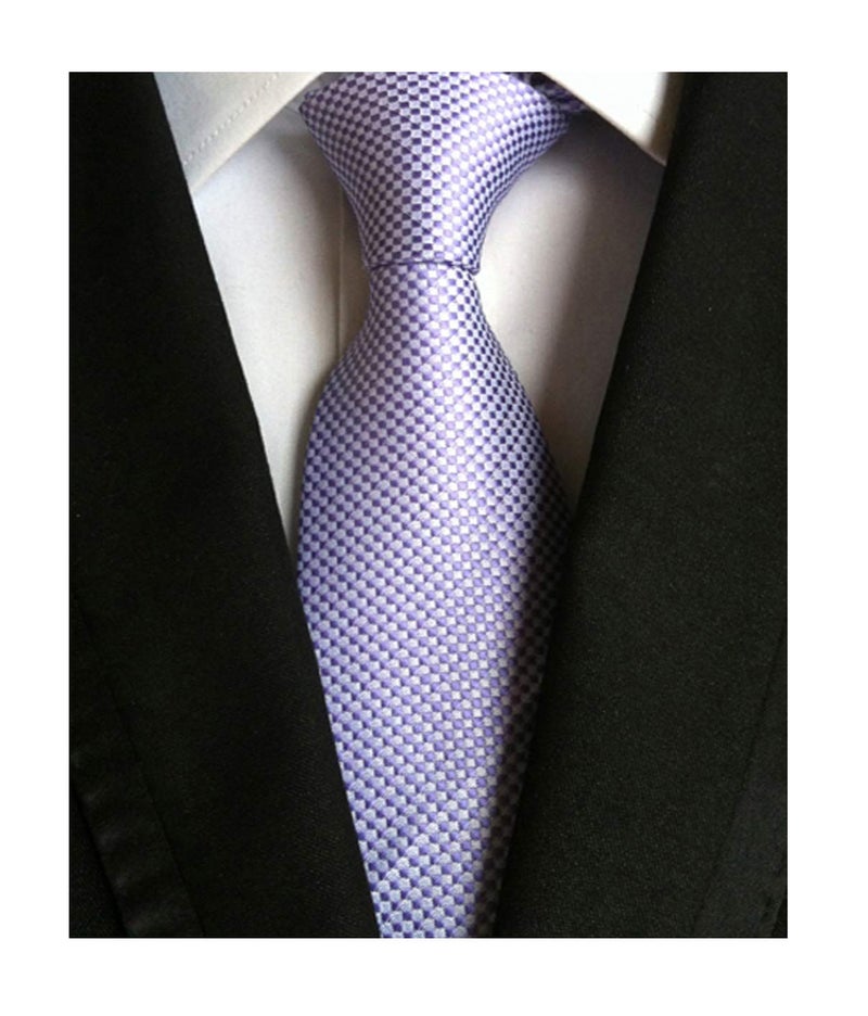Ctskyte Men's Summer Pattern Ties in French Lavender Business Wedding Party Suit Necktie - Image 1